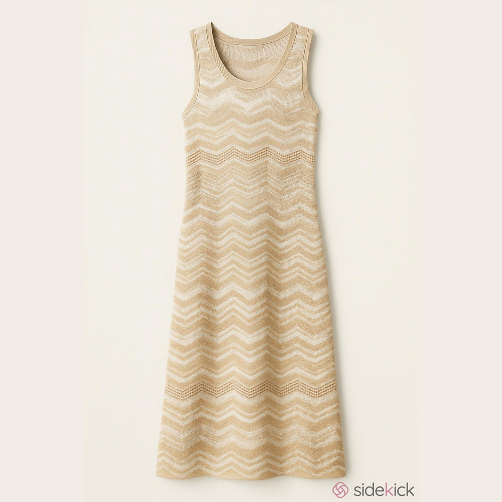 H by Halston Dress Medium Oatmeal White